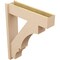 Ekena Millwork 8-in W x 32-in D x 40-in H Balboa Block Rough Cedar Woodgrain TimberThane Outlooker, Primed Tan OUTUR080X32X40BOA44RCPR - alternate 3